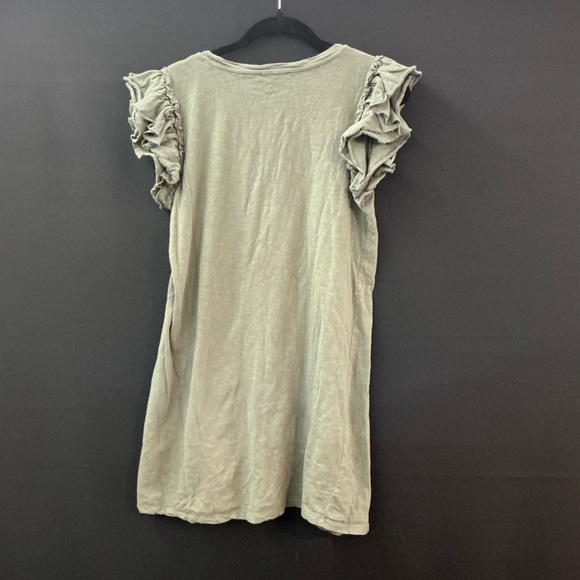 Tahari Sage Green Ruffle Sleeve Pima Cotton Tunic Top (Size L) - Picture 2 of 7